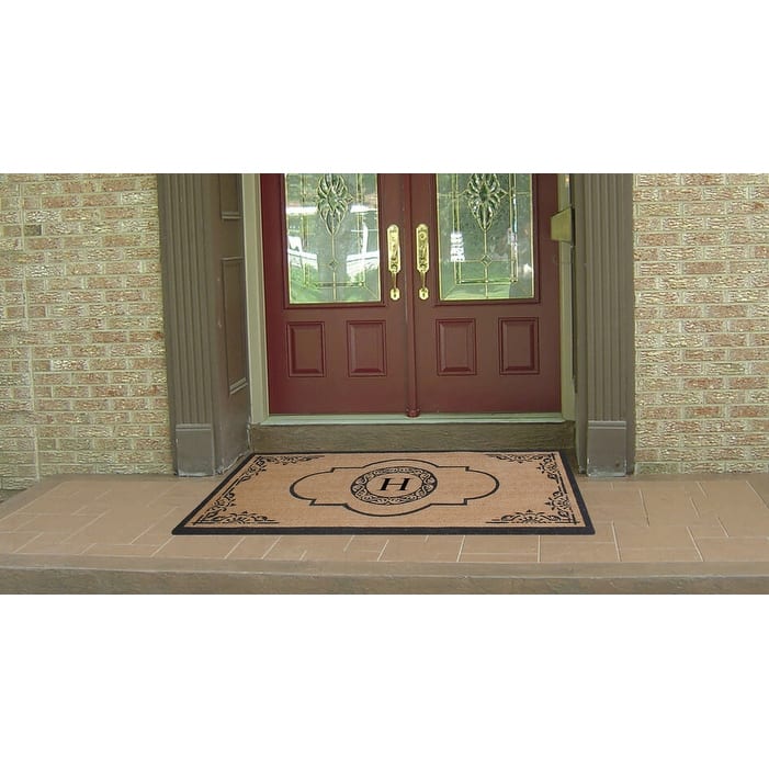 A1HC Abrilina Hand Crafted Heavy Duty Outdoor Monogram Doormat 36"X72"
