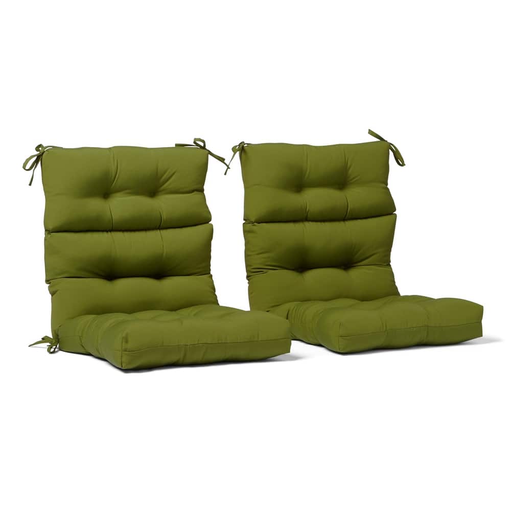 44-in x 22-in Solid Color Outdoor High-back Chair Cushions (Set of 2) (Cushions Only)