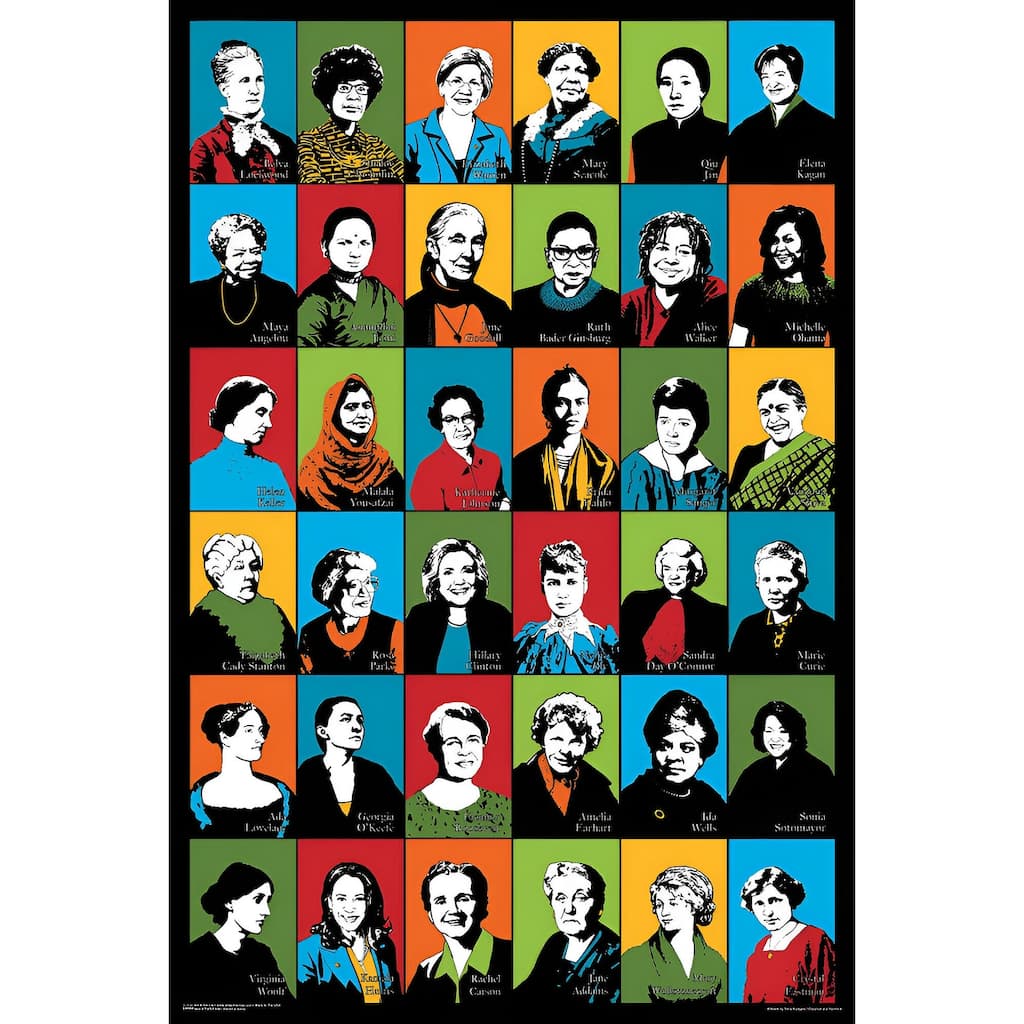 Feminist Icons Art Poster - 24 x 36 Inch