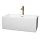 Option White / Polished Chrome Trim / Brushed Gold Faucet