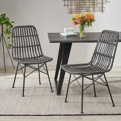 Assisi Wicker Dining Chairs (Set of 2) by Christopher Knight Home