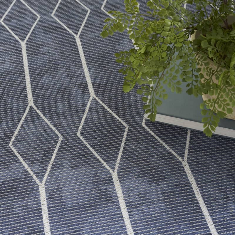 Pegog Power Loomed Geometric Area Rug By HomeRoots - 6' x 9'