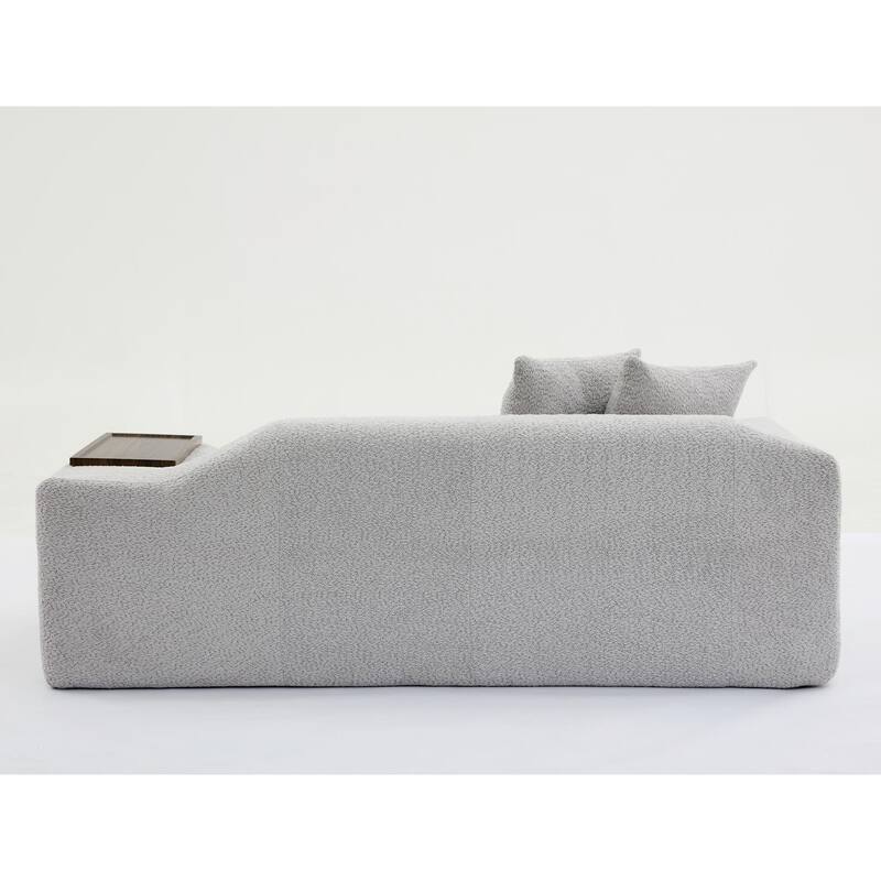 Boucle Sofa Set: 3 Seater, 2 Seater, and End Table for Living Rooms