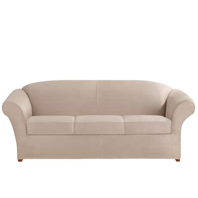 SureFit Ultimate Stretch Suede 4 Piece Sofa Slipcover