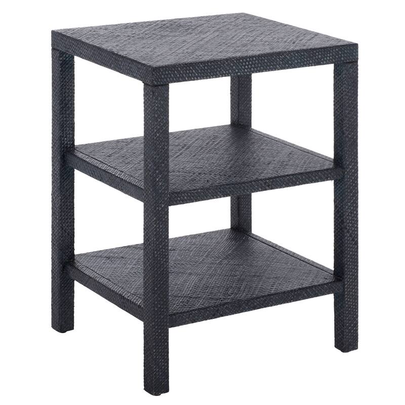 SAFAVIEH Ozden Raffia Light Natural 2-Shelf Accent Table - 17.2" W x 15.1" L x 23.5" H - 17"W x 15"D x 24"H