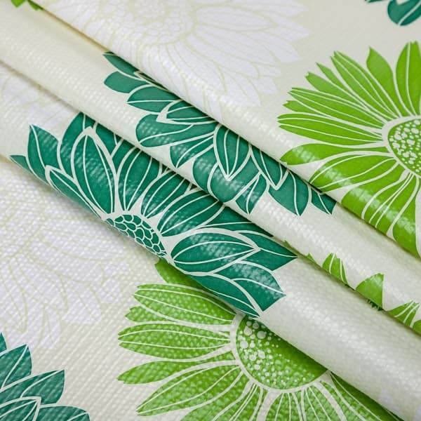 PVC printed Kitchen Shelf drawer Liner(green flower) 18''x96