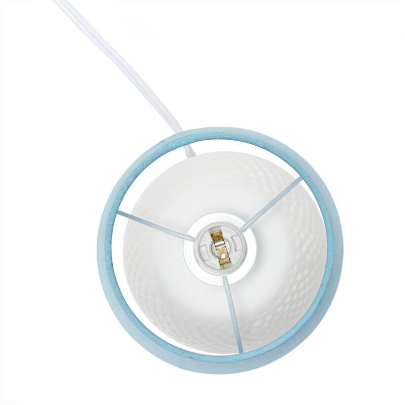 Simple Designs Studded Texture Ceramic Table Lamp, Blue - N/A