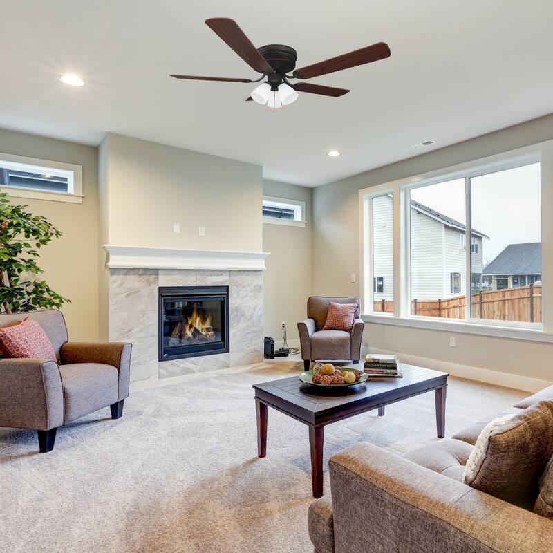 Design House 157388-ORB Millbridge 52-Inch Traditional 3-Speed 5-Blade LED Indoor Hugger/Low Profile Ceiling Fan