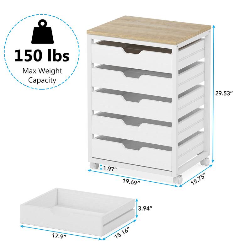 5 Drawer Chest & 7 Drawer Chest Wood Storage Drawer Cabinet Organizer