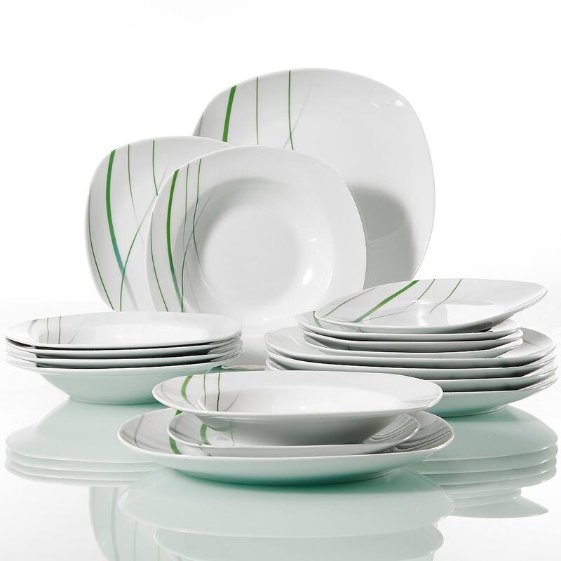 VEWEET Aviva Porcelain Dinnerware Set (Service for 6)