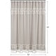 preview thumbnail 5 of 3, Boho Fringe Bathroom Fabric Bath Shower Curtain Beige Tan Taupe Linen for Bohemian Woodland Farmhouse Botanical Leaf Collection