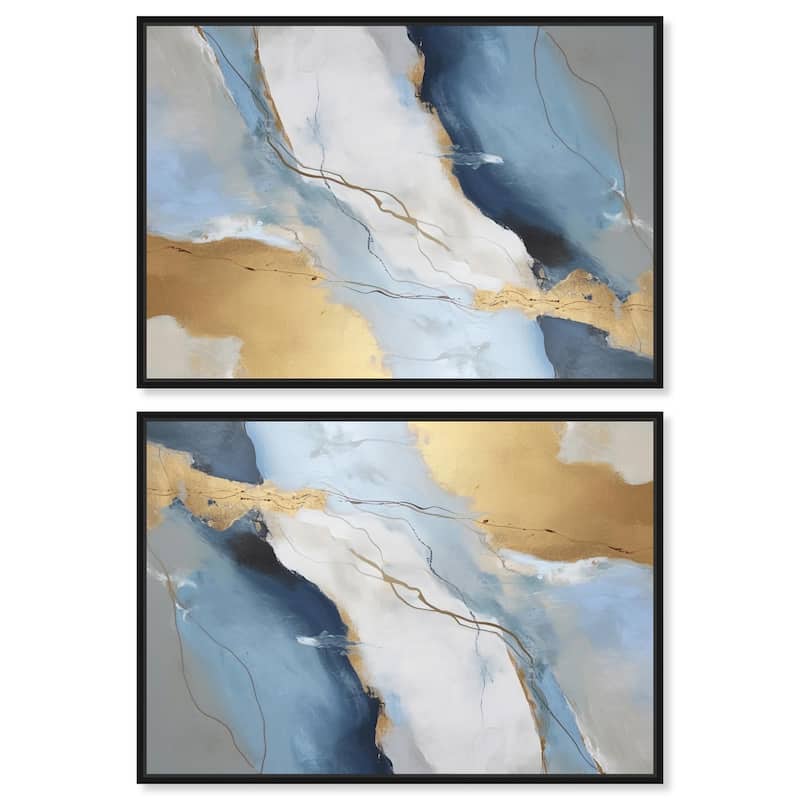 Tonal Strata Canvas by Art Remedy - 24" x 24" - Black