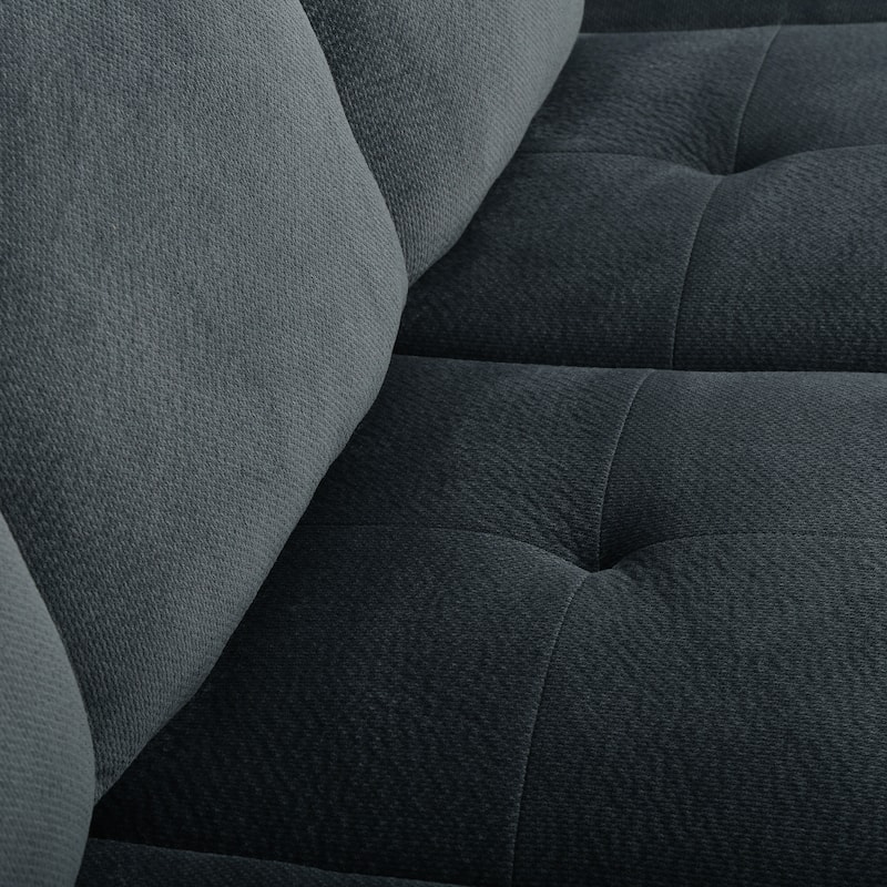 101.5" Fabric L-Shaped Sectional Sofa, 6-Seater