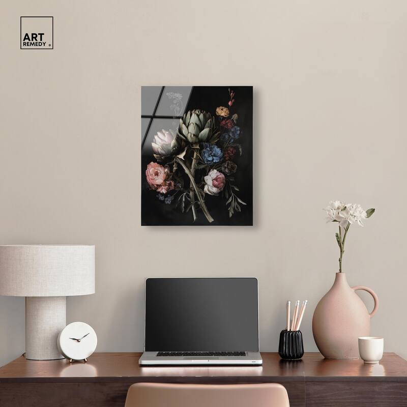 Moody Artichoke III Acrylic by Art Remedy, Ready to Hang