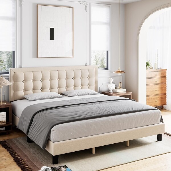 Bed Frame with Adjustable Headboard - Bed Bath & Beyond - 40258627