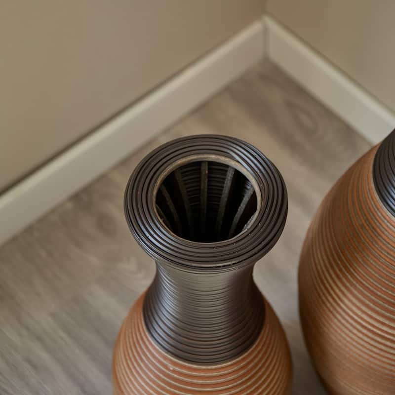 Set of 3 Floor Vases, Home Décor Vase, Artificial Rattan Floor Vase Large vase