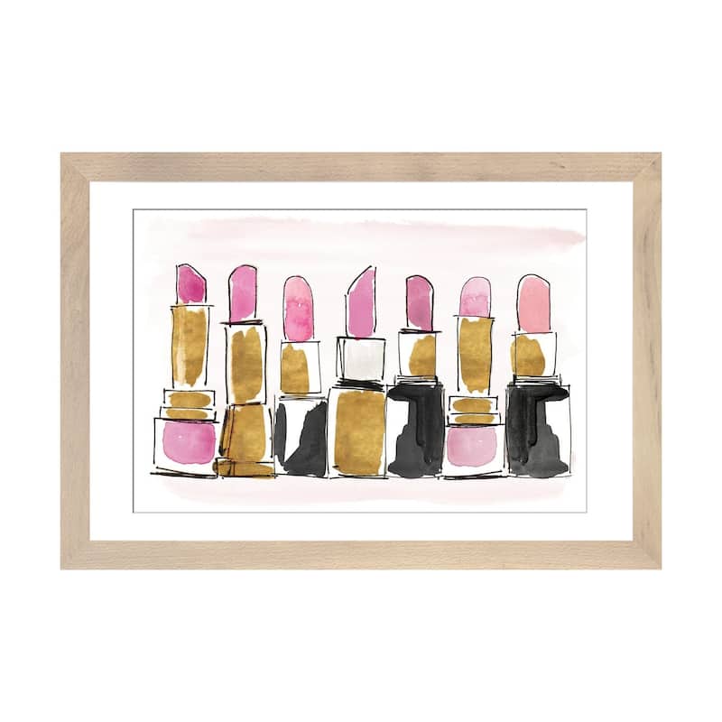 iCanvas "Watercolor Lipsticks" by Lanie Loreth - Natural - 16x24x1