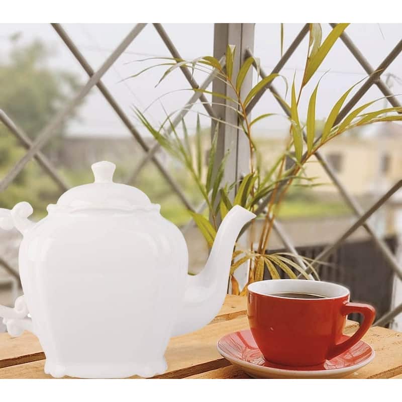 European Style Ceramic Teapot Coffee Pot Water Pot Porcelain Vintage Gift Tea Pot