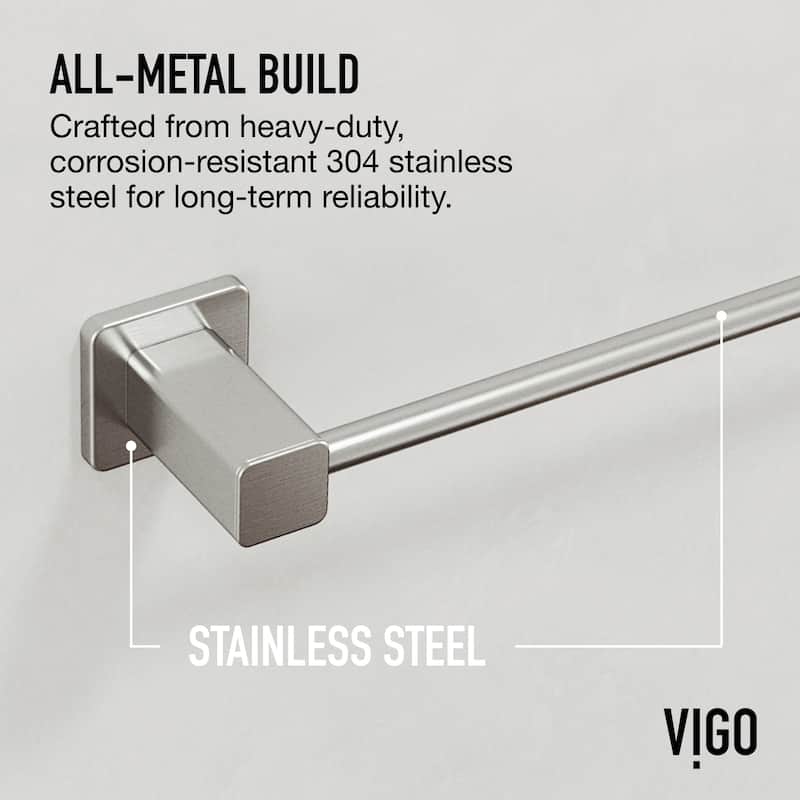 VIGO Meridian 3-Piece Bathroom Hardware Accessory Set with 24 in. Towel Bar, Toilet Paper Holder, Hand Towel Holder