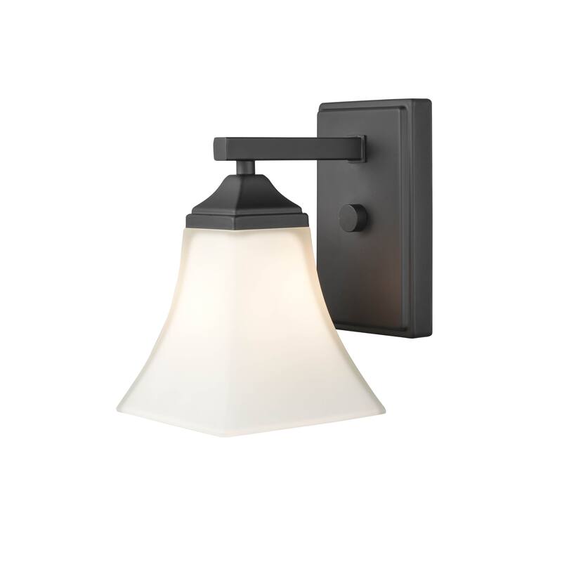 Millennium Lighting Metal 1 Light Wall Sconce with Etched White Glass