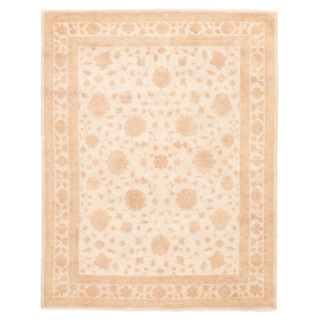 ECARPETGALLERY Hand-knotted Chobi Finest Cream Wool Rug - 7'10 x 10'1