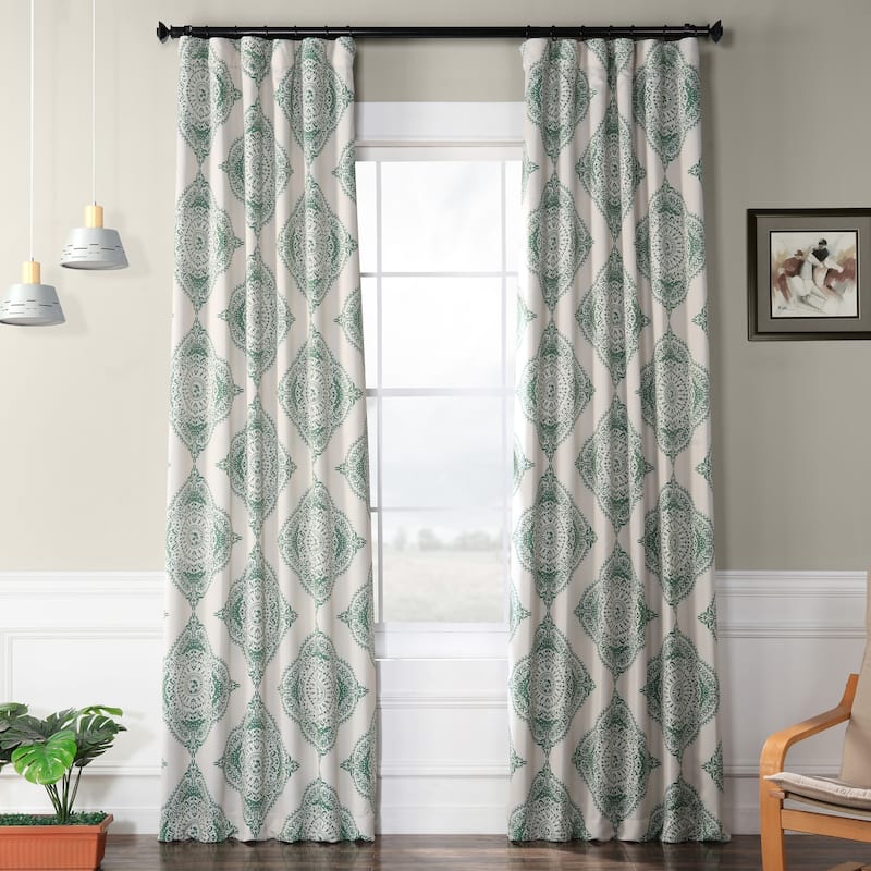 Exclusive Fabrics Henna Room Darkening Curtain Pair (2 Panels) - 50 X 96 - Henna Clover