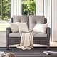 preview thumbnail 9 of 58, Gymojoy Outdoor High-back Wicker Loveseat Sofa For Home Garden Brown Wicker / Beige Cusion