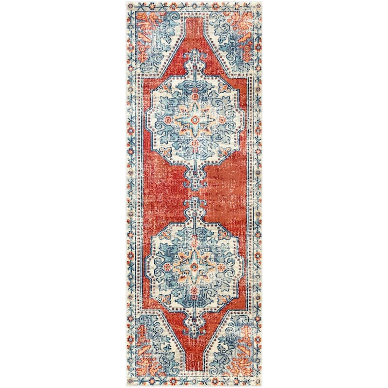 Livabliss Lleucu Distressed Persian Area Rug