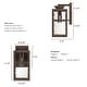 preview thumbnail 4 of 6, Hunter Aspenbrook Outdoor WeatherMax Wall Light - Modern, Mission - Porch, Patio, Garage - Wet Rated!