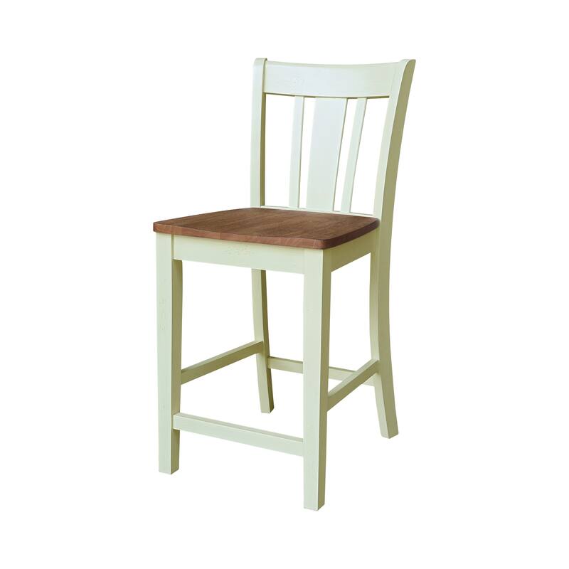 30 in Solid Wood Round Top Counter Height Dining Table with 2 Stools