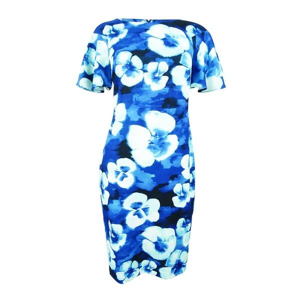calvin klein blue bell sleeve dress Calvin Klein bell-sleeved Dress | Blue