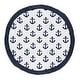 preview thumbnail 1 of 1, Navy Blue White Anchors Boy Girl Baby Tummy Time Playmat - Nautical Ocean Sailboat Marine Sailor Anchor Unisex Gender Neutral