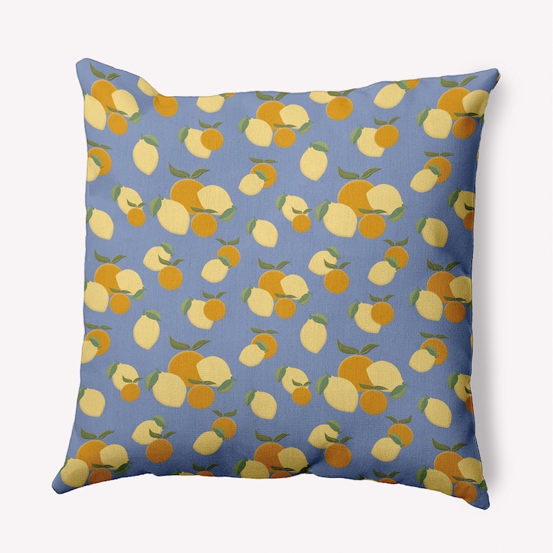 Oranges and Lemons Indoor/Outdoor Throw Pillow - Cornflower - 20" x 20"