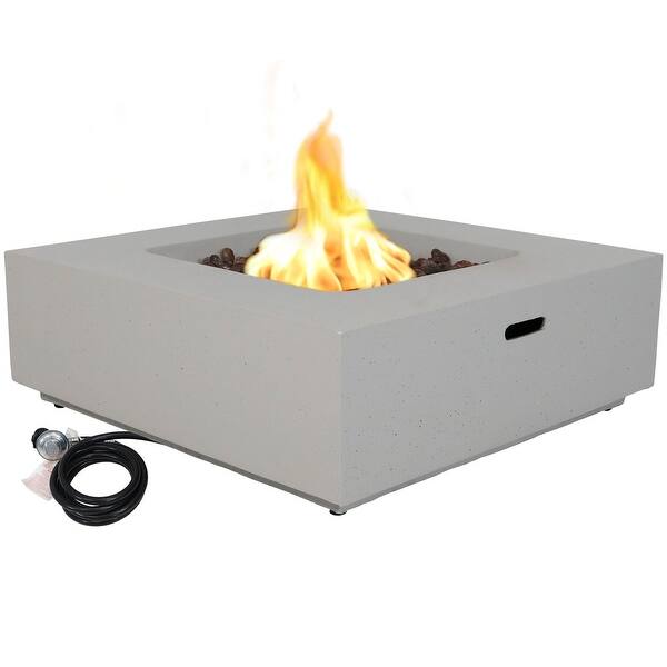 Shop Sunnydaze Contempo Square Outdoor Propane Gas Fire Pit With