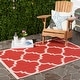 preview thumbnail 90 of 100, SAFAVIEH Courtyard Maryanne Indoor/ Outdoor Waterproof Patio Backyard Rug 2'7" x 5' - Red