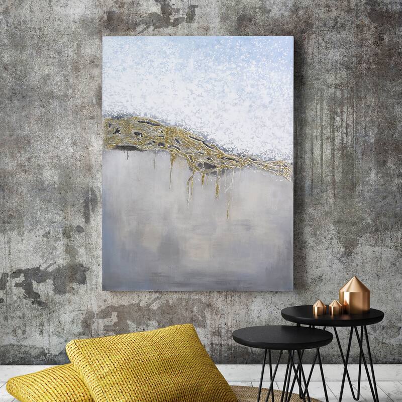 Golden Summer Textured Metallic Hand Painted Wall Art by Martin Edwards