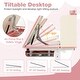 preview thumbnail 5 of 6, Gymax Pink Kids Desk & Chair Set Height Adjustable Children School