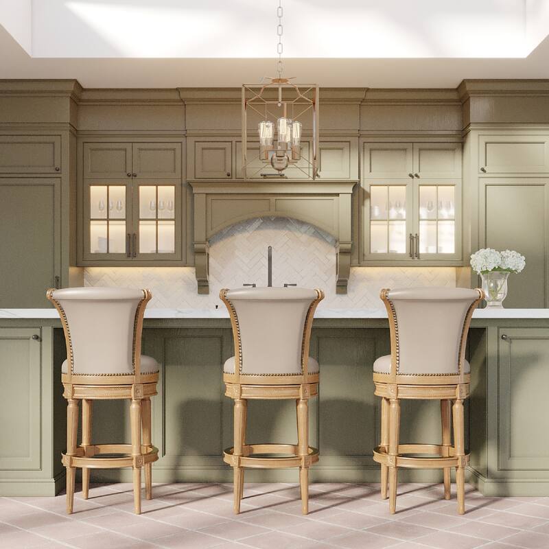 Maven Lane 31" Pullman Swivel Bar Height Kitchen Stool
