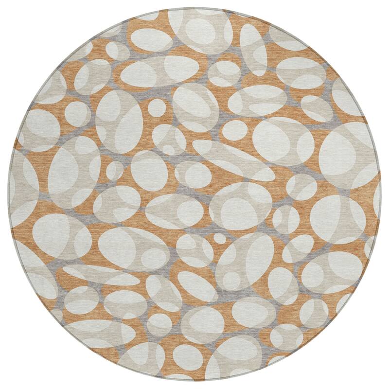 Machine Washable Indoor/ Outdoor Contemporary Saline Chantille Rug