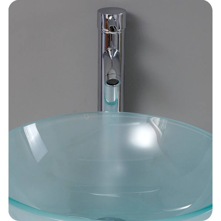 Fresca FVN1012 Cristallino 21" Wall Mounted Single Basin Vanity Set