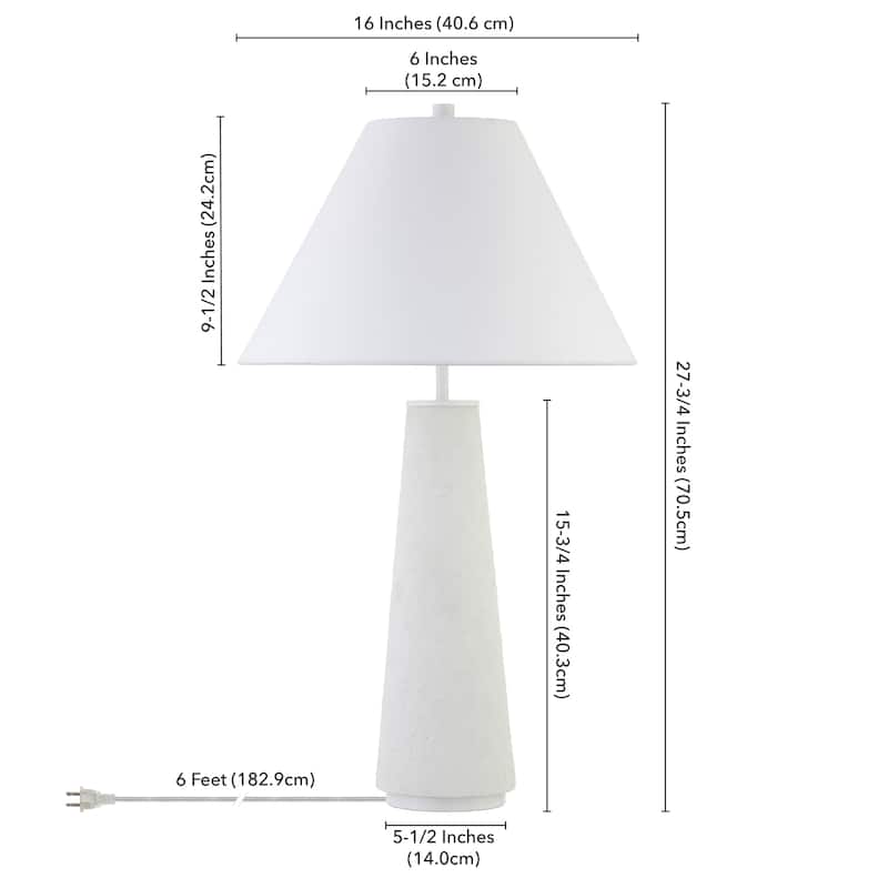 Ingalls 28" Tall Monochrome Table Lamp with Fabric Shade