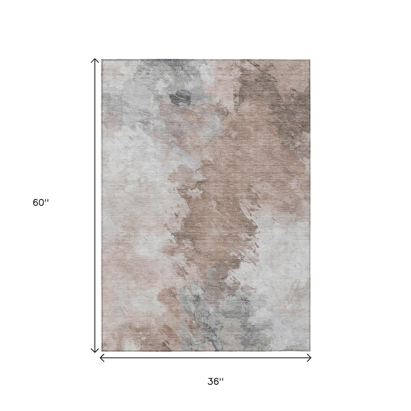 HomeRoots Abstract Transitional Rectangle Outdoor Rug