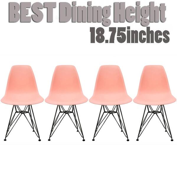 Shop 2xhome Set Of 4 Modern Color Seat Height Dsw Molded Armless