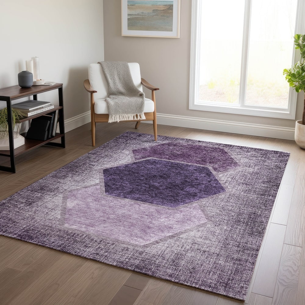Machine Washable Indoor/ Outdoor Chantille Modern Boho Rug