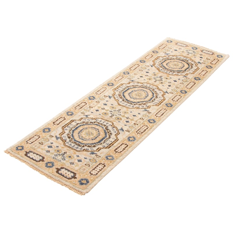 ECARPETGALLERY Hand-knotted Jules Serapi Light Grey Wool Rug - 2'6 x 8'0