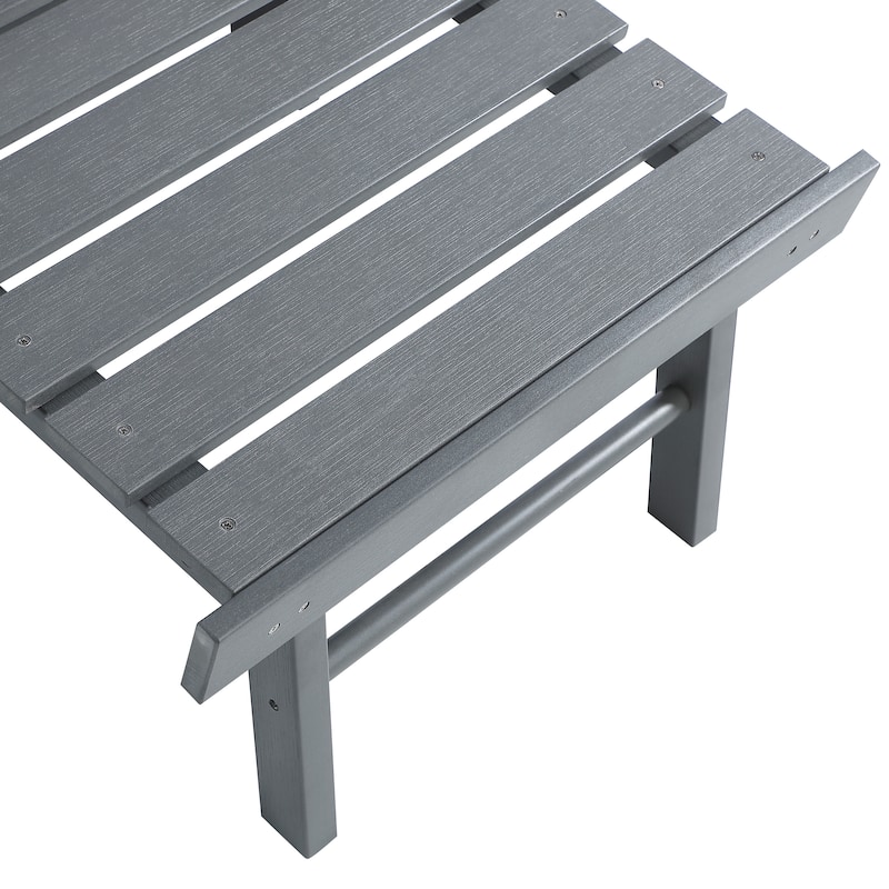 Hurley Folding Poly Adirondack Chair with Pull-out Ottoman (Set of 2)