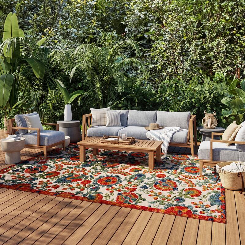 Nourison Aloha Indoor/Outdoor Floral Area Rug