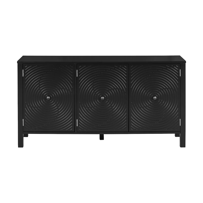 Sideboard with Unique Swirl Design and Ample Storage Capacity