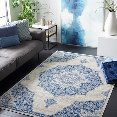 SAFAVIEH, Brentwood Annu Distressed Medallion Rug - 9' x 12'