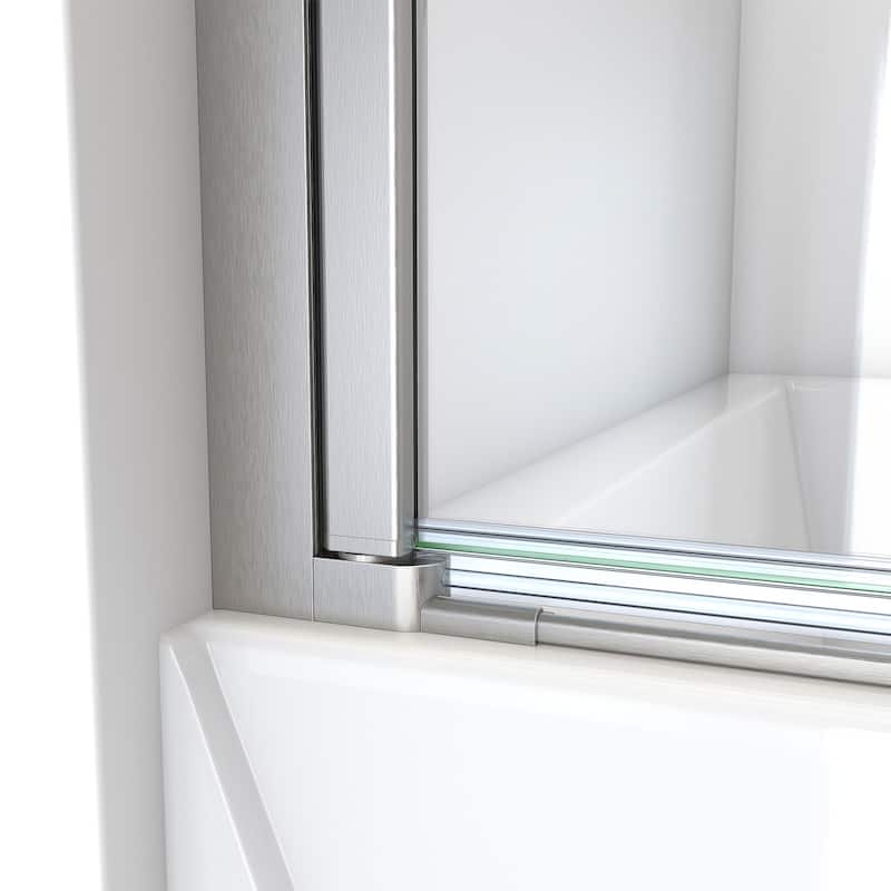 DreamLine Aqua-Q Swing 34 in. W x 58 in. H Frameless Tub Door